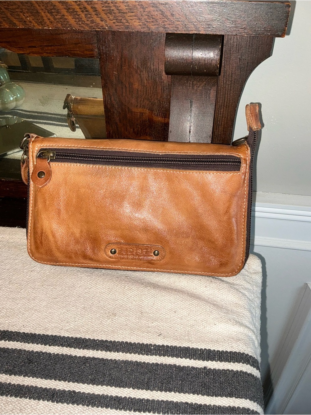 Bed Stu TEMPLETON II Tan Rustic Clutch Wallet MSRP $189 - Picture 2 of 13